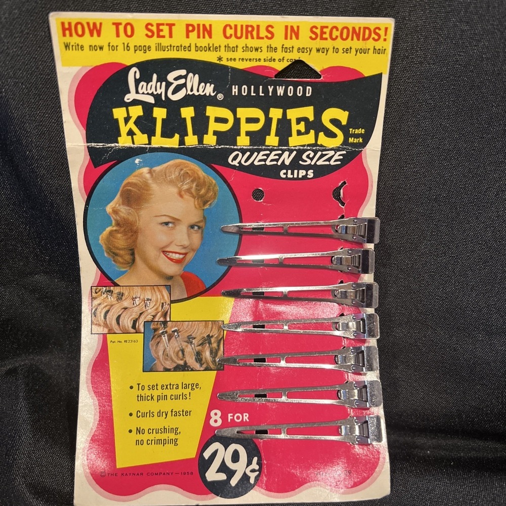 Vintage‎  1958 Pin Curl Hair Clips! Lady Ellen Hollywood Klippies - New  NOS